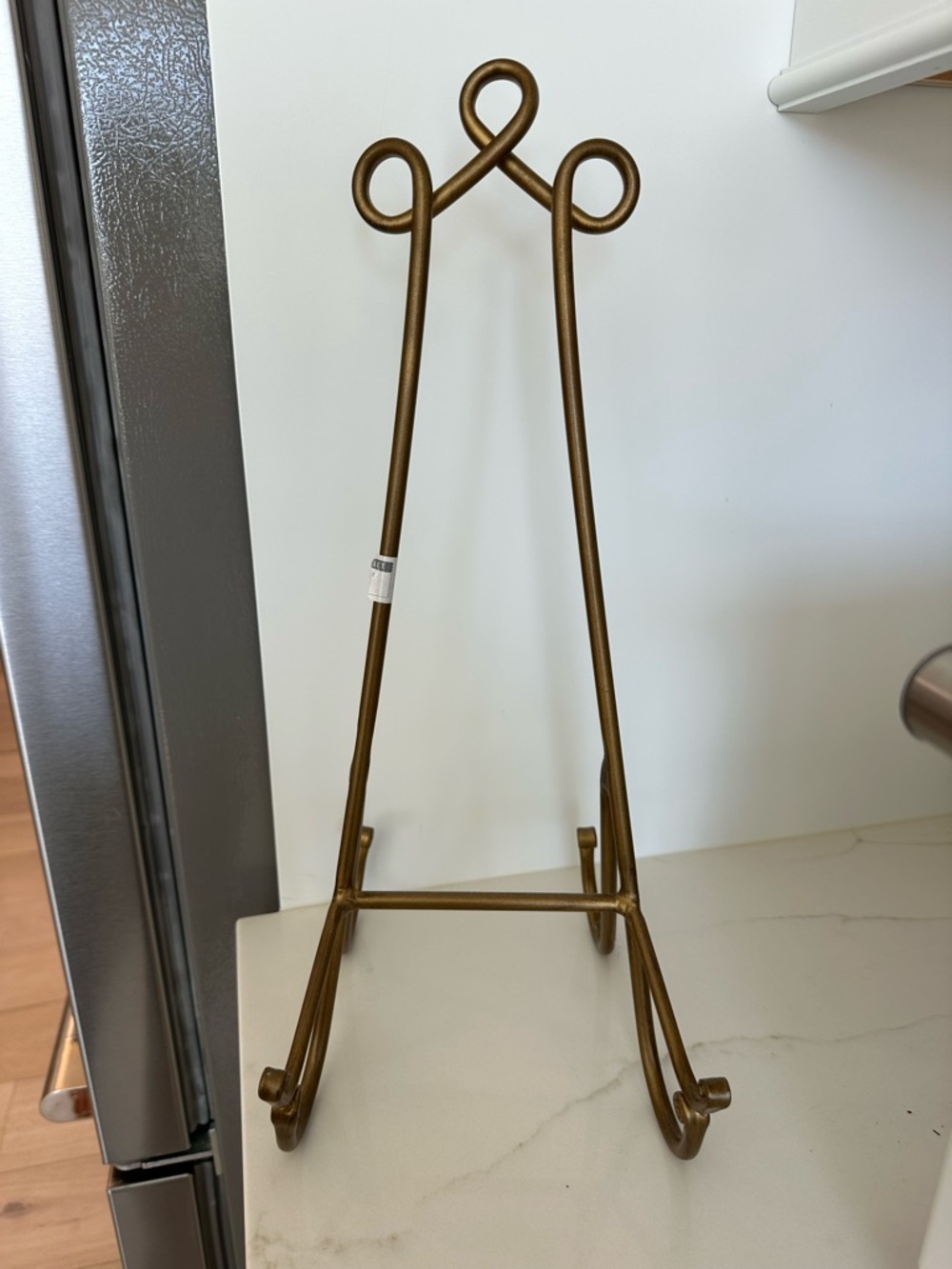 Metal Display Easel in Antiqued Brass Finish